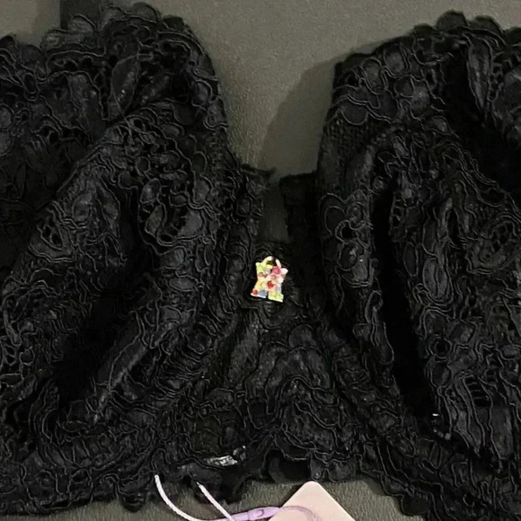 New Savage x Fenty Lace Balconette Bra Unlined Underwire Black Onyx Plus Size - Picture 11 of 15